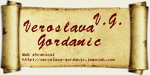 Veroslava Gordanić vizit kartica